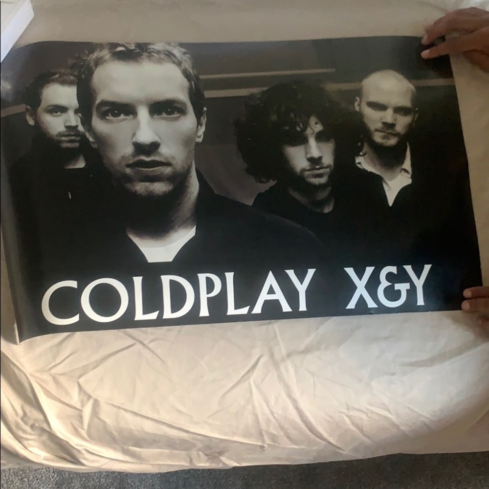 Signed coldplay poster